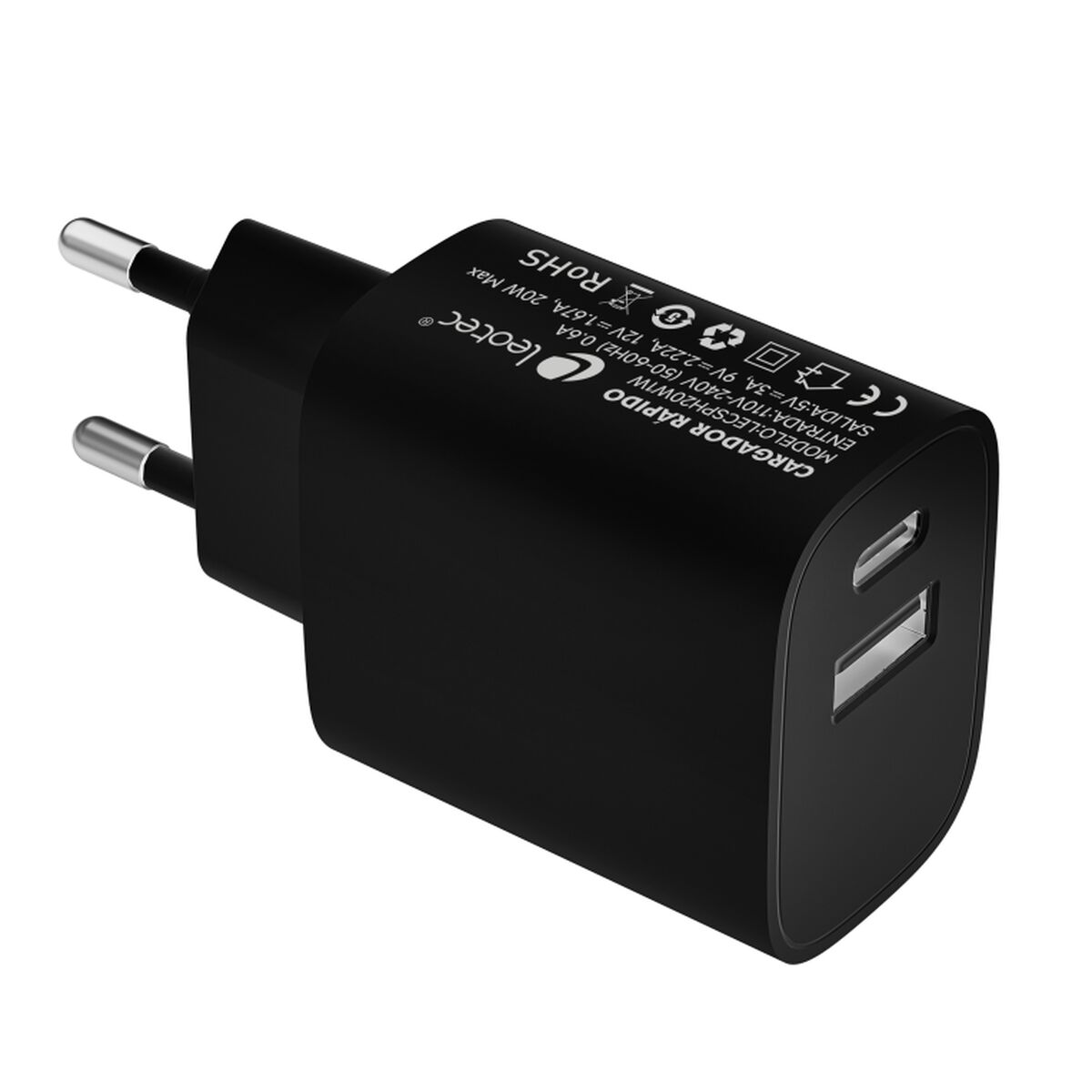 Vægoplader LEOTEC PD Sort 20 W